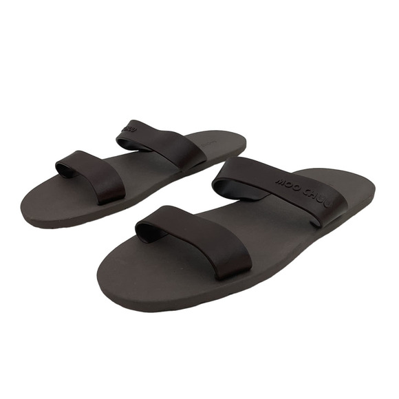 Moo Chuu Brown Synthetic Slide Sandals, Size 12, Preowned - Picture 1 of 7